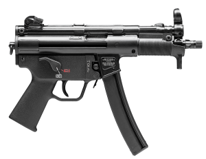 HK 81000481 SP5K PDW 9mm Luger Caliber with 5.83" Barrel  30+1 Capacity  Black Metal Finish  No Stock (Sling Mount)  Black Polymer Grip Right Hand