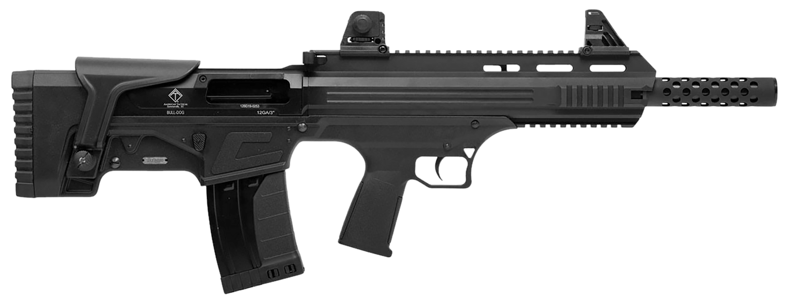 ATI ATIG20BDB Bulldog 20 Gauge 3" 16" 5+1 Black Steel Barrel Black Aluminum Receiver Picatinny Rail Black Fixed Bullpup Stoc & Grip