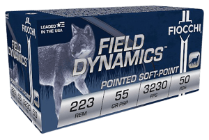 Fiocchi 223B50 Field Dynamics 223Rem 55gr Pointed Soft Point 50rd Box
