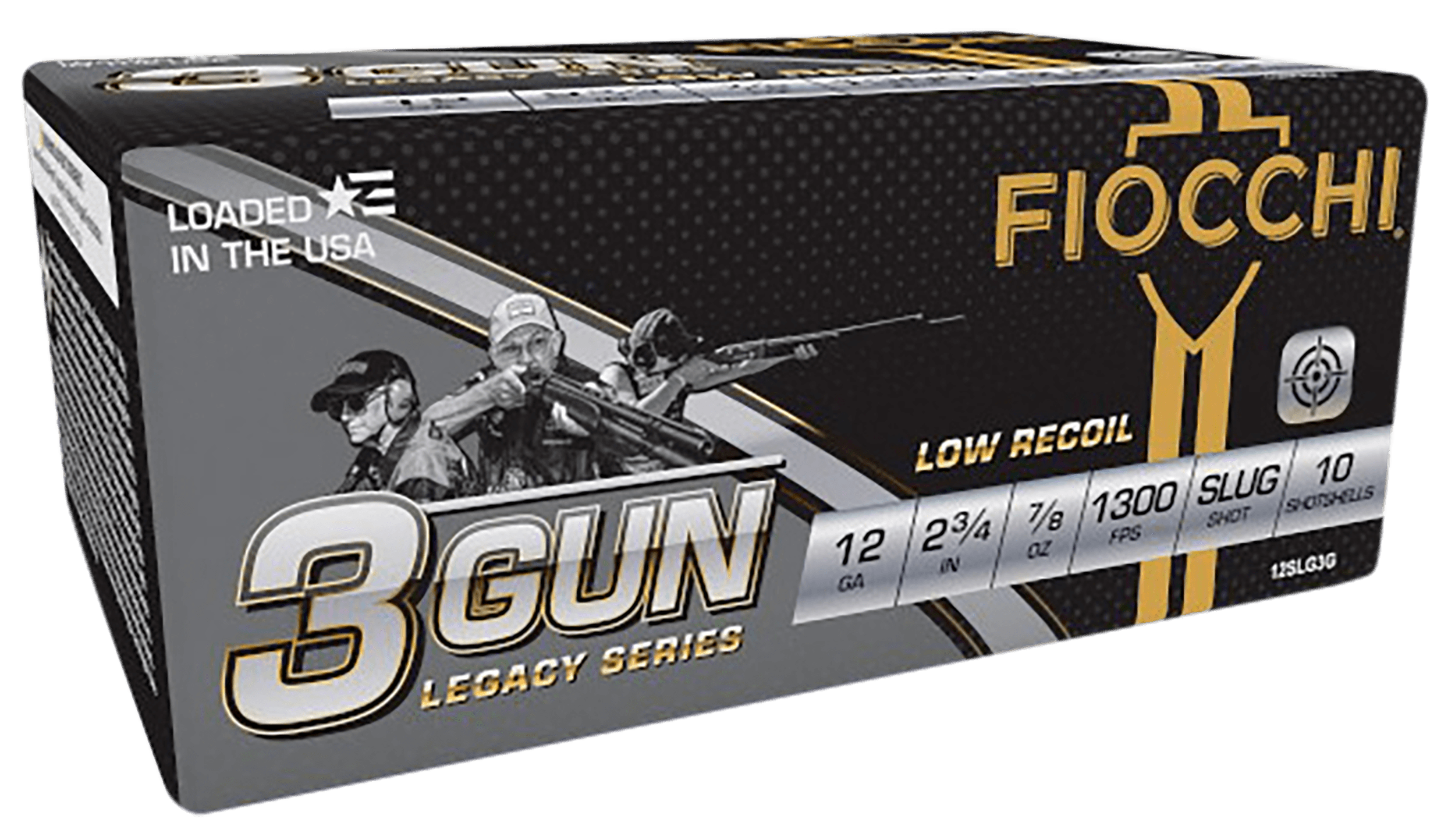 Fiocchi 12SLG3G 3-Gun Match Legacy Series 12Gauge 2.75" 7/8oz SlugShot 10rd Box