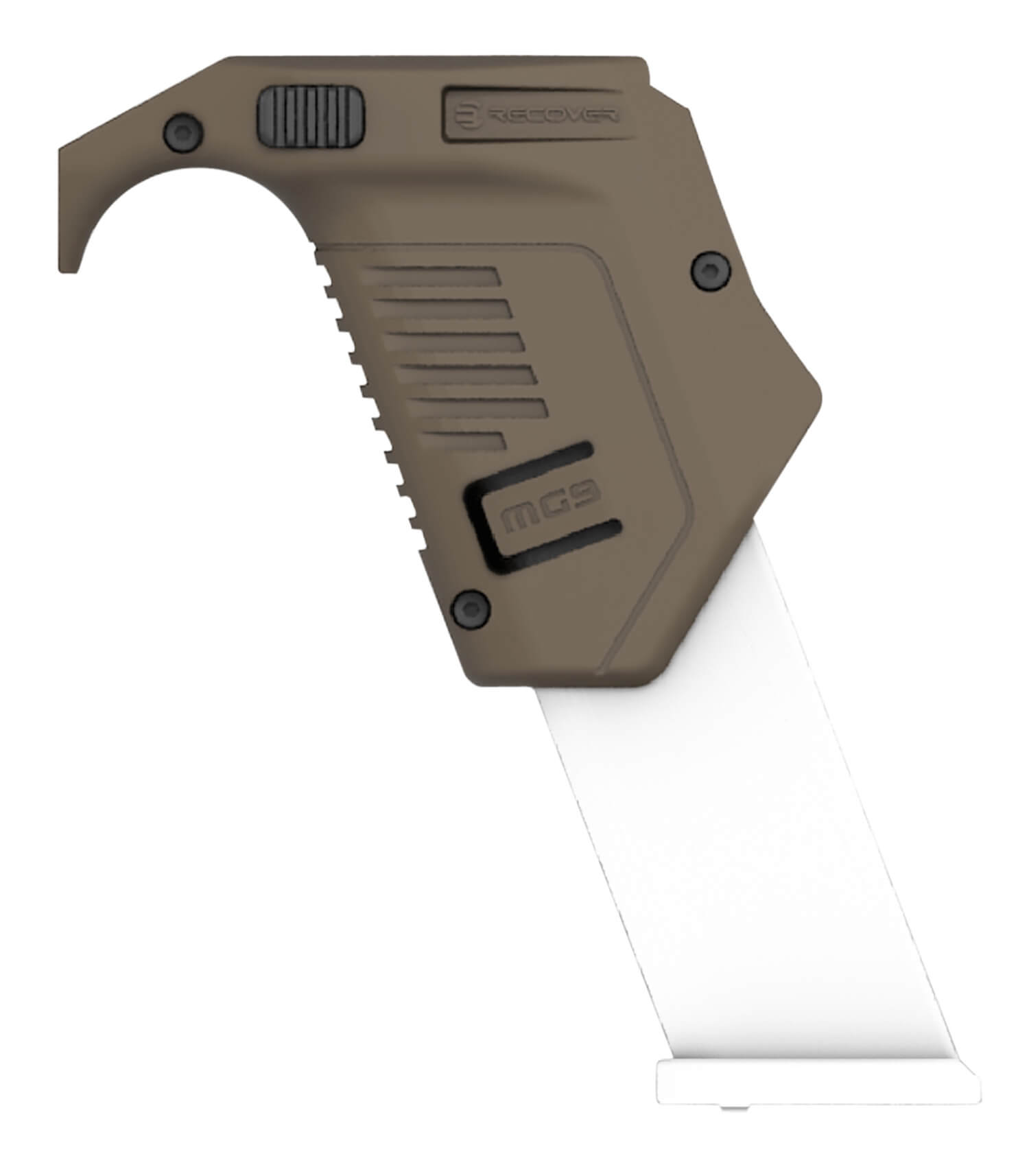 Recover Tactical MG9-02 Angled Mag Pouch Tan Polymer Picatinny Rail Mount Compatible w/ Glock - Image 3