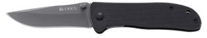 CRKT 6450K Drifter 2.88" Folding Plain Gray TiCN 8Cr14MoV SS Blade/Black G10 Handle Includes Pocket Clip
