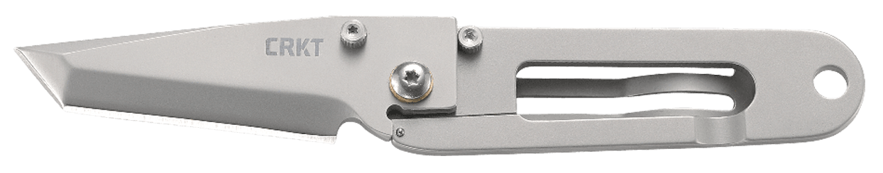 CRKT 5500 K.I.S.S. 2.25" Folding Tanto Plain Bead Blasted 3Cr13MoV SS Blade/Bead Blasted Stainless Steel Handle Includes Pocket Clip