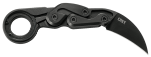 CRKT 4042 Provoke First Responder 2.41" Folding Plain Black TiN D2 Steel Blade/Black Aluminum Handle Includes Sheath