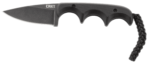 CRKT 2384K Minimalist  2.16" Fixed Drop Point Plain Black Stonewashed 5Cr15MoV SS Blade/Black G10 Handle Includes Lanyard/Sheath