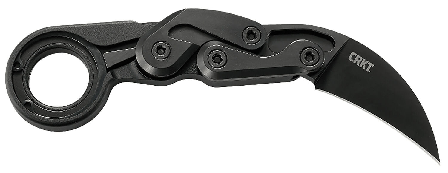 CRKT 4040 Provoke 2.41" Folding Hawkbill Plain Black TiN D2 Steel Blade/ Black Aluminum Handle Includes Pocket Clip - Image 2