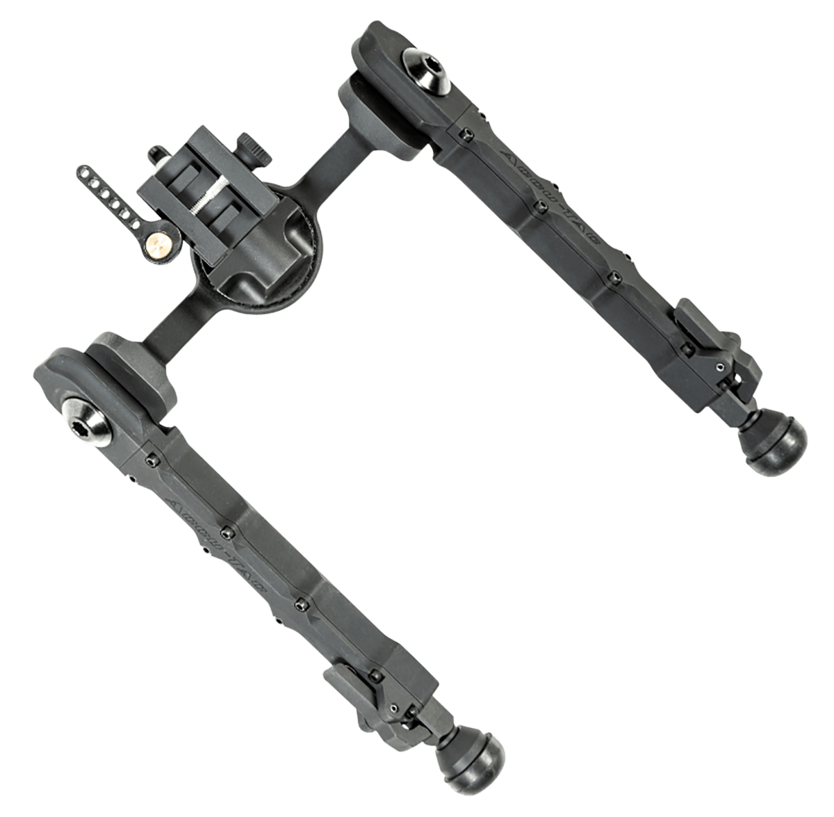 Accu-Tac FCSRBG200 FC-5 G2 Bipod made of Black Hardcoat Anodized Aluminum with Picatinny Attachment Steel Feet & 6"-10.60" Vertical Adjustment