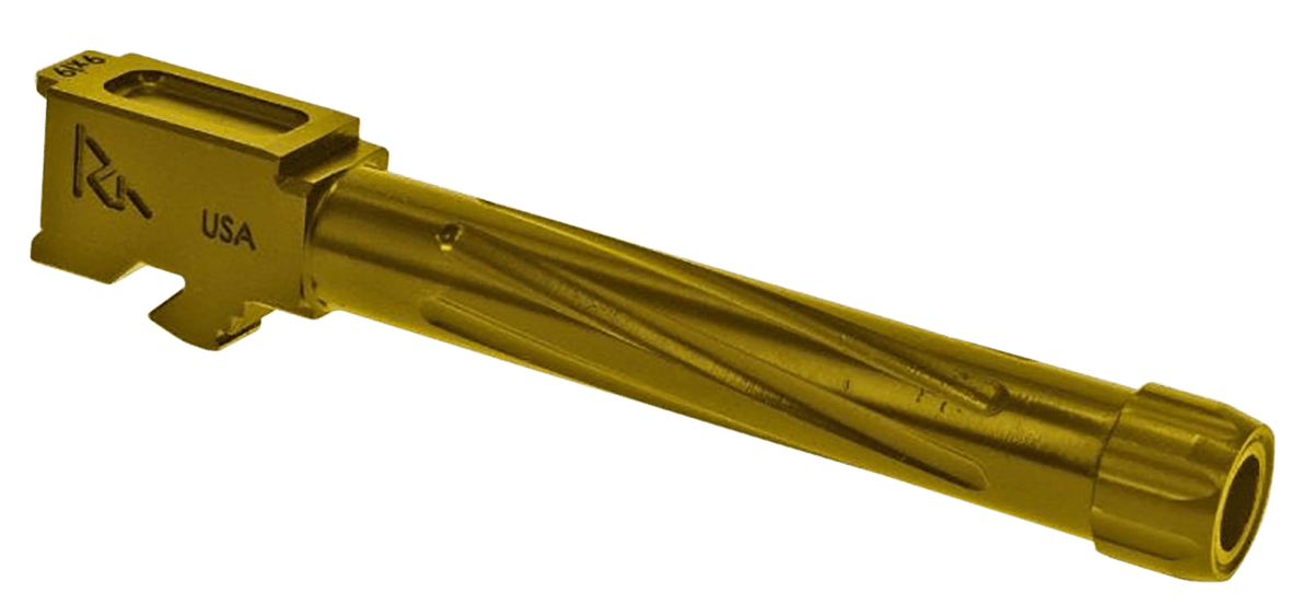 Rival Arms RA20G104E Precision V1 Drop-In Barrel 9mm Luger 4.49" Gold PVD Finish 416R Stainless Steel Material with Threading for Glock 17 Gen5
