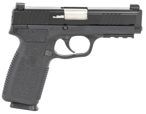 Kahr Arms TP90S94N TP9-2 9mm Luger Caliber with 4" Barrel 8+1 Capacity Black Finish Picatinny Rail Frame Serrated Matte Black Stainless Steel Slide Textured Polymer Grip & TruGlo Night Sights