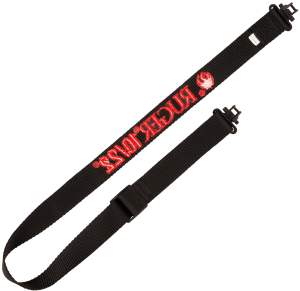Ruger 27838 10/22 Rifle Sling 1.25" W x 20.15" L Adjustable Black Webbing w/ Red Logo & 300 lb Tested Swivels
