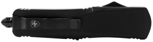 Templar Knife LBR331 Black Rubber Gen II Large 3.50" OTF Drop Point Plain Black Oxide Stonewashed 440C SS Blade/ 5.25" Black Rubber/Aluminum Handle Features Glass Breaker Includes Pocket Clip/Sheath