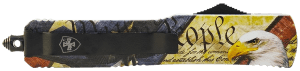 Templar Knife SEG332 Eagle Gen II Small 2.69" OTF Drop Point Plain Powder Coated 440C SS Blade/4.31" Eagle w/"We The People" Aluminum Handle Features Glass Breaker Includes Pocket Clip/Sheath