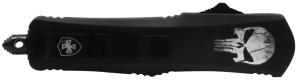 Templar Knife SFL23-2 Fallen Gen II Small 2.69" OTF Tanto Plain Powder Coated 440C SS Blade/ 4.31" Black w/Skull Aluminum Handle Features Glass Breaker Includes Pocket Clip/Sheath