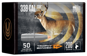 Federal PB338TT200 Trophy Bonded Tip Component Premium 338Cal 300gr 50rd Box/4 Case