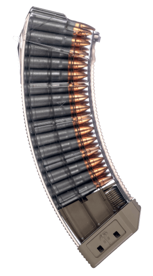 US Palm MA1119A Standard 30rd 7.62x39mm Fits AK-47 Clear w/Flat Dark Earth Floor Plate