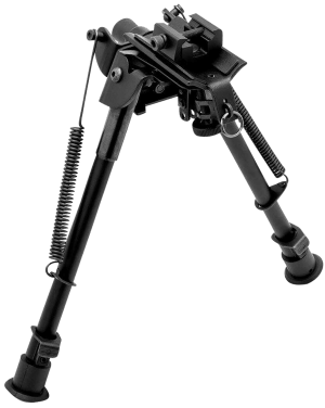 TruGlo TG8901S Tac•Pod Fixed Bipod 6-9" Vertical Adjustment Black Aluminum w/Rubber Feet Sling Stud or Picatinny Rail Attachment Spring Assisted Design Includes Adapter