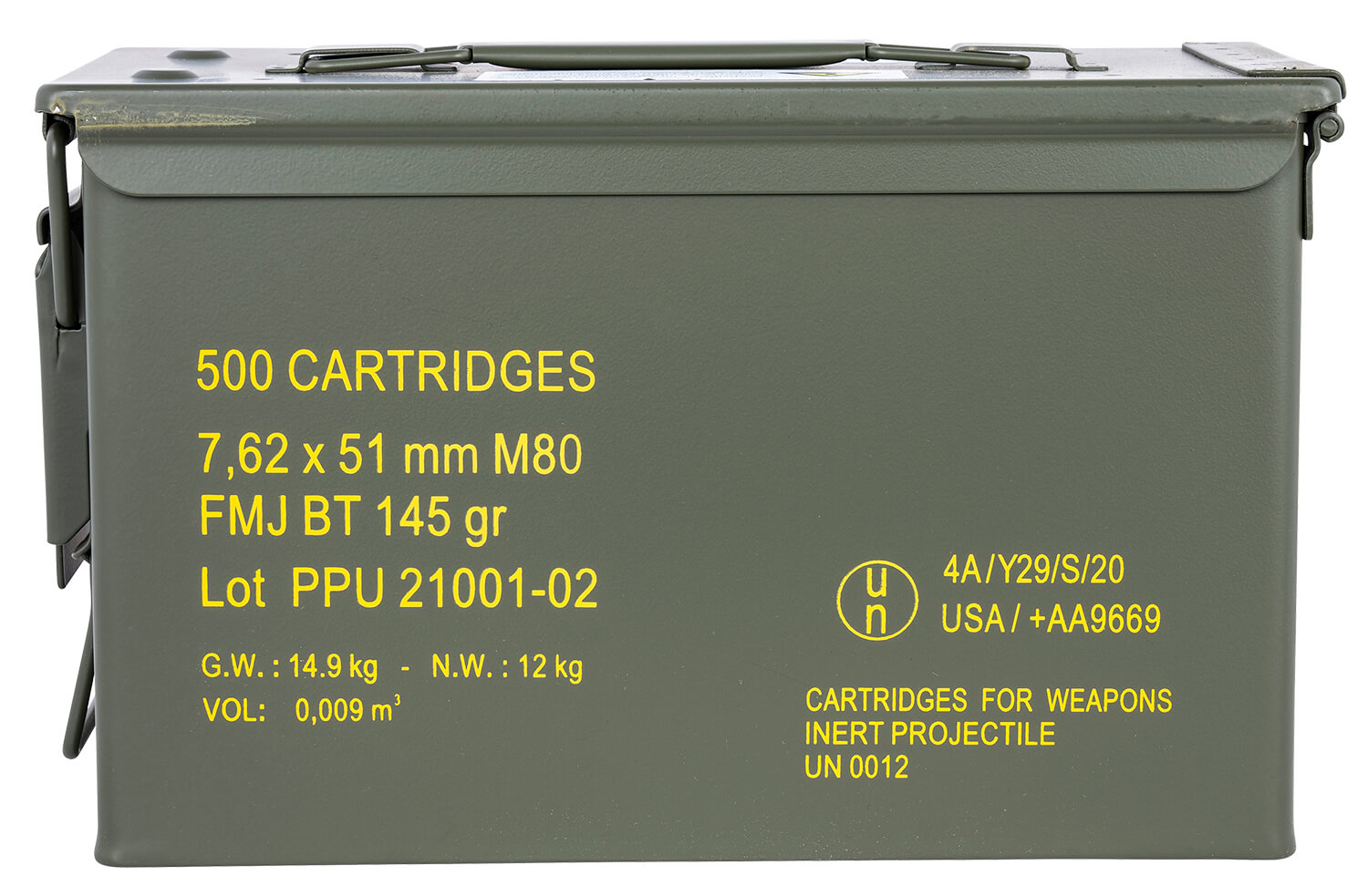 PPU PPRM762M Rangemaster 7.62x51mm NATO 145 gr Full Metal Jacket Boat Tail/ 500rds *Sold by Case *Includes Metal Can - Image 2