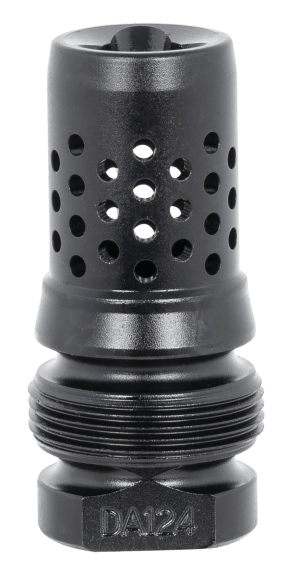 Dead Air DA124 Xeno Muzzle Brake Black Nitride 4140 Steel with 5/8"-24 tpi Threads