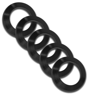 GrovTec US Inc GTHM320 Crush Washer 308 Cal Black Nitride Steel 5/8"-24 tpi Rifle 5 Per Pack