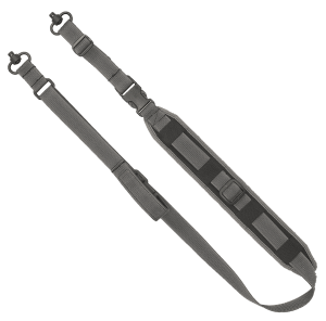 GrovTec US Inc GTSL128 QS 2-Point Sentinel with Wolf Gray Finish Adjustable Design & Push Button Swivels for Rifle/Shotgun