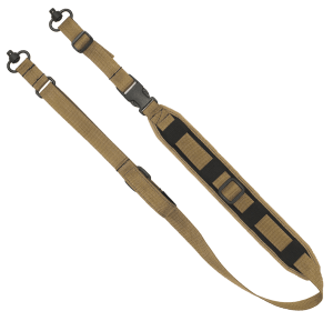 GrovTec US Inc GTSL129 QS 2-Point Sentinel with Coyote Brown Finish Adjustable Design & Push Button Swivels for Rifle/Shotgun