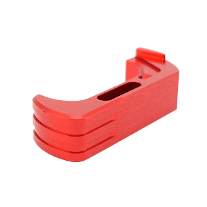 Cross Armory CRG5MCRD Mag Catch  Extended Compatible w/Glock Gen4-5 Red Anodized Aluminum