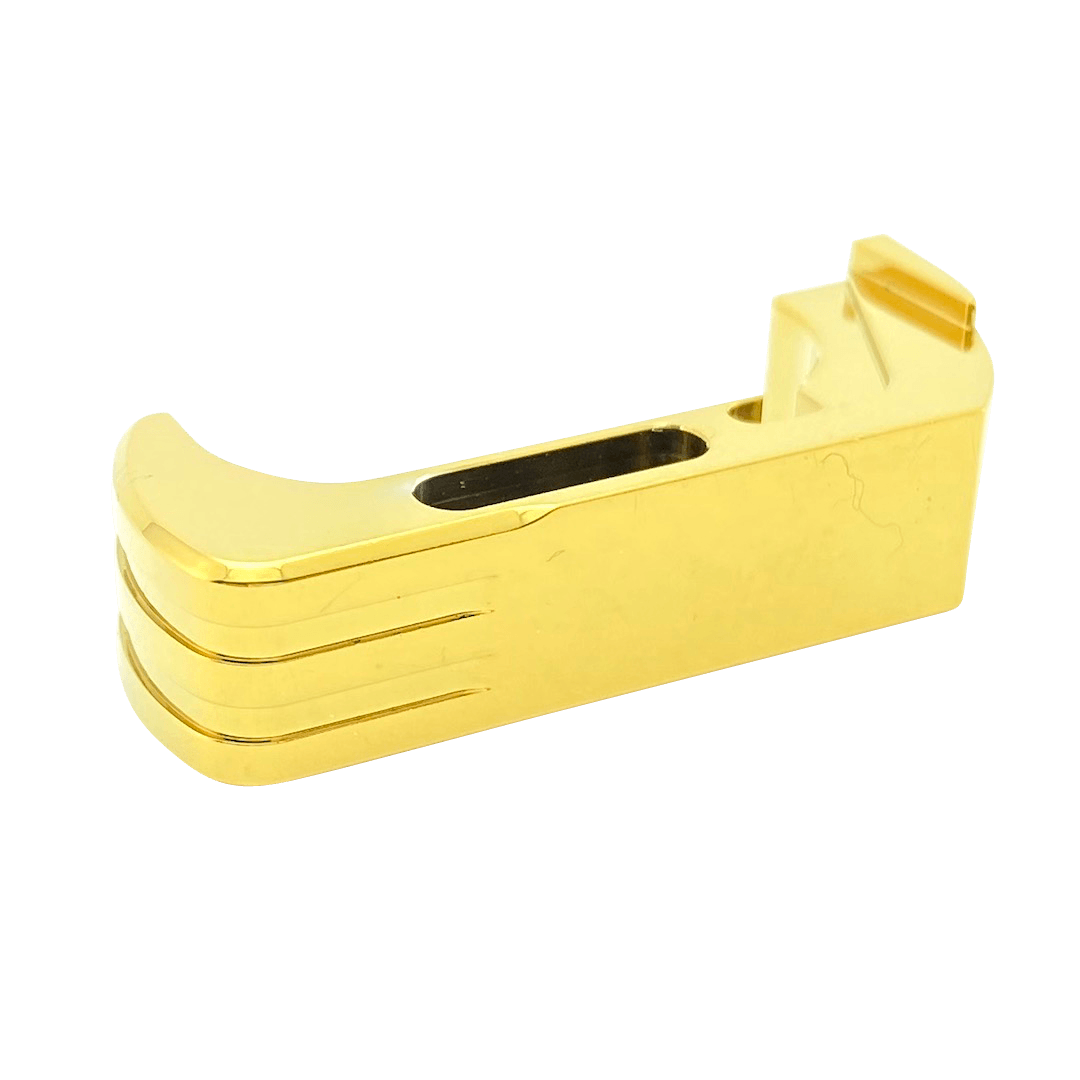 Cross Armory CRG5MCGD Mag Catch Extended Compatible w/Glock Gen4-5 Gold Anodized Aluminum