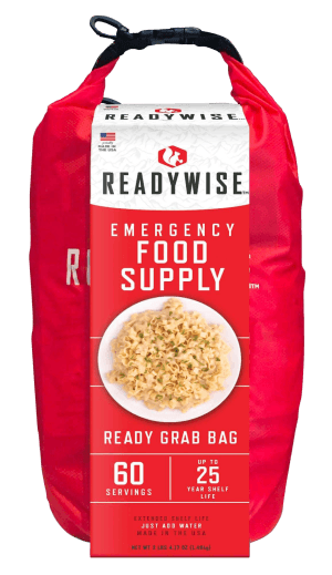 ReadyWise RW01641 7 Day Emergency Grab Bag 60 Servings 10 Mylar Pouches 13 920 Total Calories About 60 Cups of Water Needed