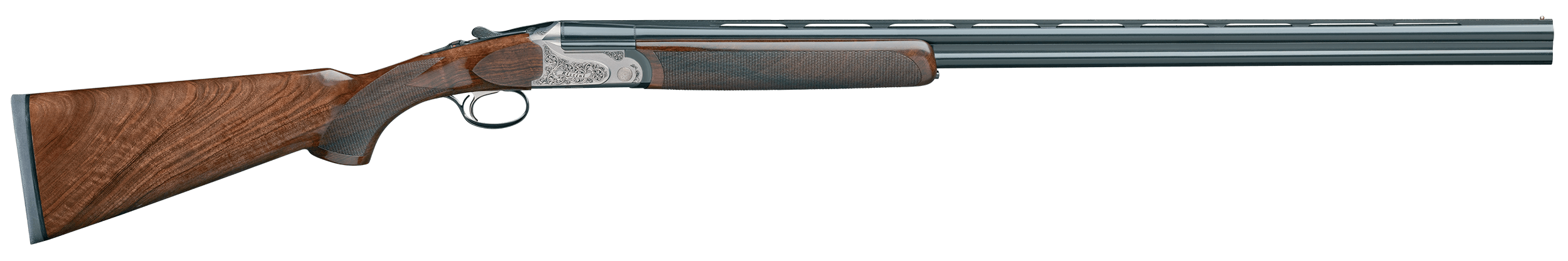Rizzini USA 11022828 BR110 Light Luxe 28 Gauge O/U 2rd 3" 28" Chrome Lined Vent Rib Barrel Gray Anodized Light Alloy Frame Motif Scroll Engraving Turkish Walnut Pistol Grip Stock & Rounded Forend Includes 5 Nickel Coated Flush Choke Tubes