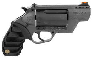 Taurus 2-441021GRY Judge Public Defender 45 Colt (LC)/410 Gauge 5rd 2.50" Gray Barrel Matte Black Cylinder Gray Polymer Frame with Black Ribber Grip