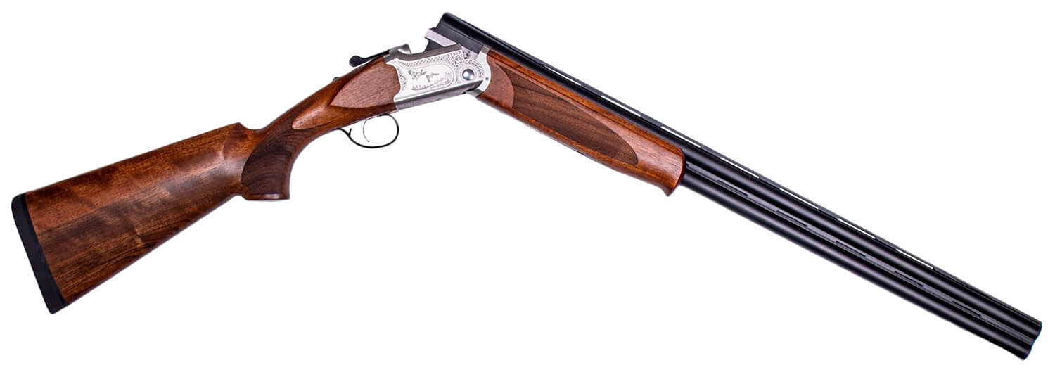 ATI ATIGKOF12SVE30 Cavalry SVE 12 Gauge 3 2rd 30" Blued O/U Barrel Silver Engraved Metal Finish Oiled Turkish Walnut Stock Ejector 5 Chokes" - Image 3