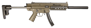 GSG GSGGERGGSG1610G GSG-16 Carbine Full Size 22 LR 10+1 16.25" Black 6-Groove Rifling Barrel Green Polymer Receiver Black Collapsible w/Storage Compartment Stock Right Hand