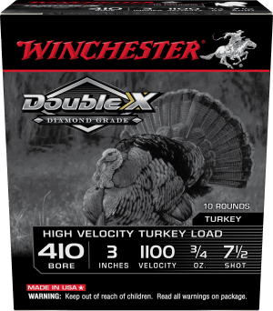 Winchester Ammo STH4137 Double X Diamond Grade 410 Gauge 3" 3/4 oz 7.5 Shot 10 Bx for Turkey