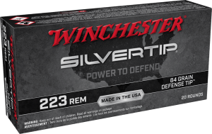Winchester Ammo W223ST Silvertip  223 Rem 64 gr Defense Tip 20rd Box