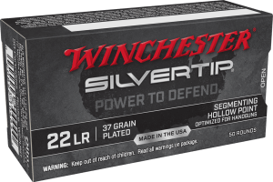 Winchester Ammo W22LRST Silvertip 22 LR 37 gr Silvertip Hollow Point 50rd Box