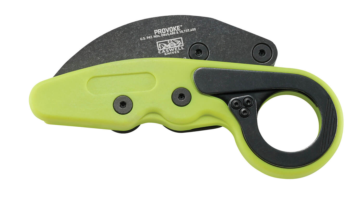 CRKT 4041G Provoke Zap 2.47" Folding Plain Black Stonewashed 4116 Stainless Steel Blade/Bright Green Grivory Handle Includes Pocket Clip - Image 2