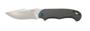 CRKT 7920 P.S.D. 3.63" Folding Plain Satin 4116 Stainless Steel Blade/ Black Carbon Fiber/G10 Handle Includes Pocket Clip