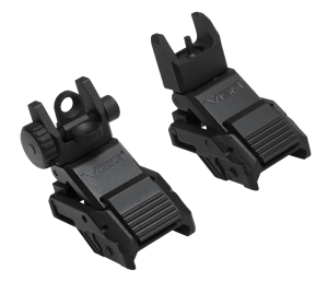 NcStar VMARFLC Pro Series Flip Up Front and Rear Sights Black Flip Up for AR-Platform
