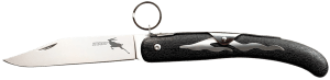 Cold Steel CS20KK Kudu 4.25" Folding Plain Mirror Polished 5Cr15MoV SS Blade/ Black Woodgrain Zy-Ex Handle