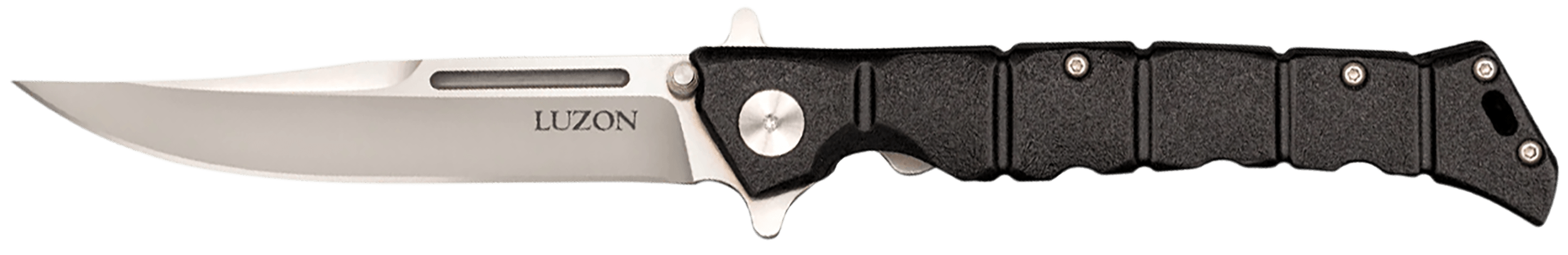 Cold Steel CS20NQL Luzon Medium 4" Folding Clip Point Plain 8Cr13MoV SS Blade/Black GFN Handle Features Safety Switch Includes Pocket Clip