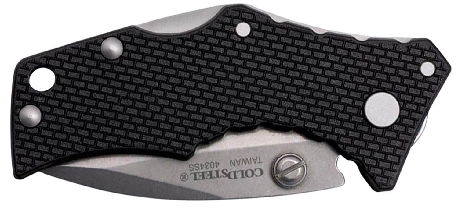 Cold Steel CS7DS Recon 1 Micro 2" Folding Spear Point Plain Stonewashed 4034 SS Blade/ Black Griv-Ex Handle Includes Pocket Clip - Image 2