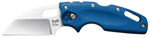 Cold Steel CS20LTB Tuff Lite 2.50" Folding Sheepsfoot Plain AUS-8A SS Blade/Blue Griv-Ex Handle Includes Belt Clip