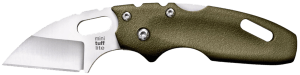 Cold Steel CS20MTGD Tuff Lite Mini 2" Folding Sheepsfoot Plain 4034 Stainless Steel Blade/OD Green Griv-Ex Handle Includes Pocket Clip