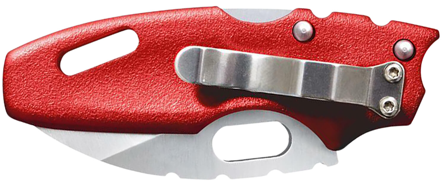 Cold Steel CS20MTR Tuff Lite Mini 2" Folding Sheepsfoot Plain 4034 Stainless Steel Blade/ Red Griv-Ex Handle Includes Pocket Clip - Image 2