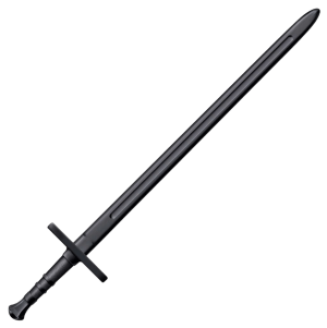 Cold Steel CS92BKHNH Hand & A Half Training Sword 34" Fixed Plain Black Polypropylene