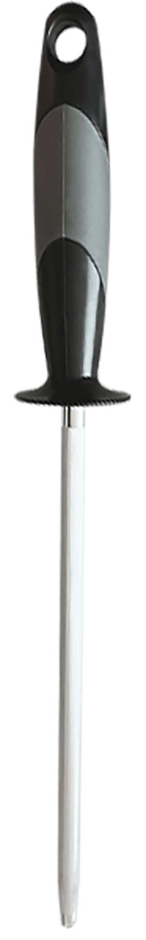 AccuSharp 032C Sharpening Steel 9" Black Overmolded Rubber Handle Steel