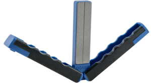 AccuSharp 051C Paddle Sharpener Folding Diamond Sharpener Black/Blue Overmolded Rubber Handle