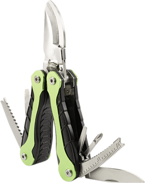 AccuSharp 084C Gardener's  Black/Green Folding Plain Blade