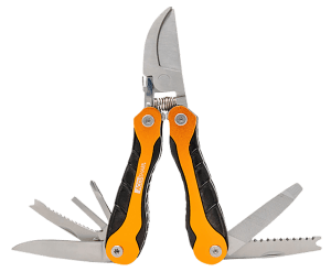 AccuSharp 085C Sportsman's  Black/Orange Folding Plain Blade Includes Nylon Case with Belt Clip