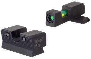 Trijicon 601116 DI Night Sight Set- Springfield Armory XD Black | Green Tritium/Fiber Optic Front Sight Black Outline Front Sight Green Tritium Black Outline Rear Sight